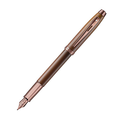 Sheaffer 100 9374 Coffee Edition Matt Brown with Regal Brown PVD Trims Fountain Pen – Medium Nib Sheaffer 100 9374 Coffee Edition Matt Brown with Regal Brown PVD Trims Fountain Pen – Medium Nib