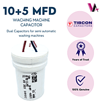Tibcon 10 + 5 MFD Dual Capacitors for Washing Machine