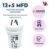 Tibcon 12 + 5 MFD Dual Capacitors for Washing Machine