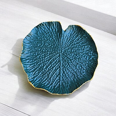 Green Leaf MDF Wall Art with Gold Accents Green Leaf MDF Wall Art with Gold Accents
