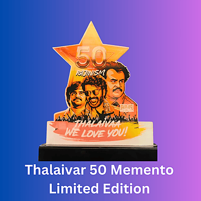 Thalaivar 50: Limited Edition Fan Memento| Free Delivery Thalaivar 50: Limited Edition Fan Memento| Free Delivery