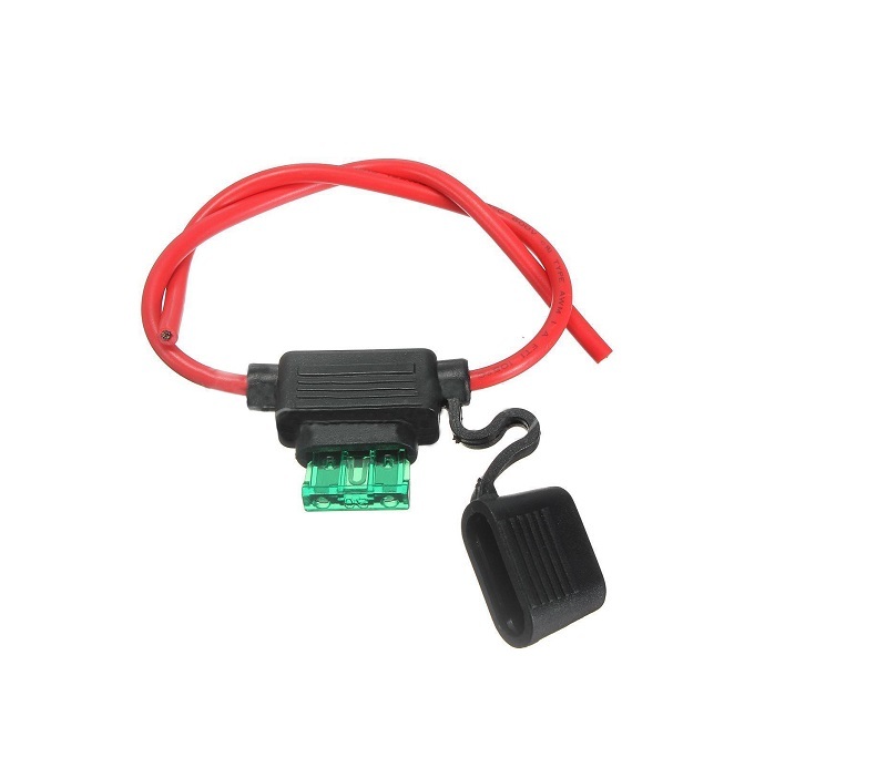 12AWG 30A Copper Wire Waterproof In Line Blade Fuse Holder