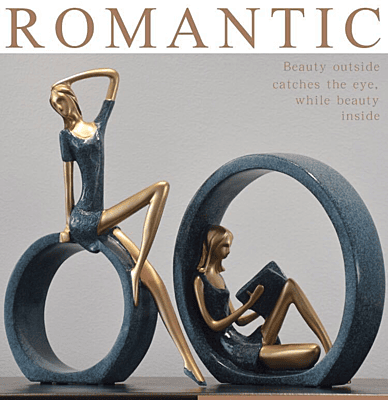 Reading & Dancing Girl statue