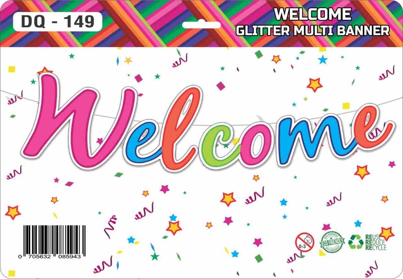 Welcome Gliter UV Multi Banner | Pack of 1 Set