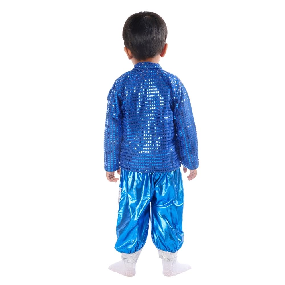 Western Dance Fancy Dress Blue & Silver Western Dance Fancy Dress Blue & Silver