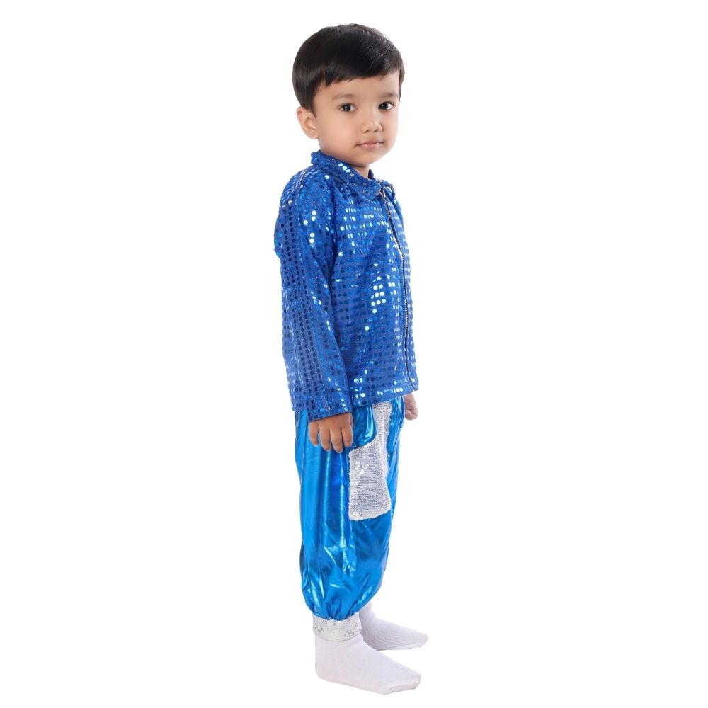 Western Dance Fancy Dress Blue & Silver Western Dance Fancy Dress Blue & Silver