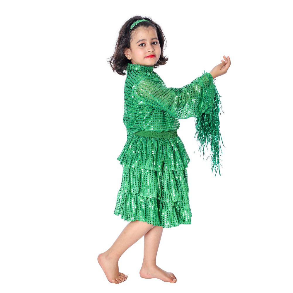 Western Dance Fancy Dress Costume Green Western Dance Fancy Dress Costume Green
