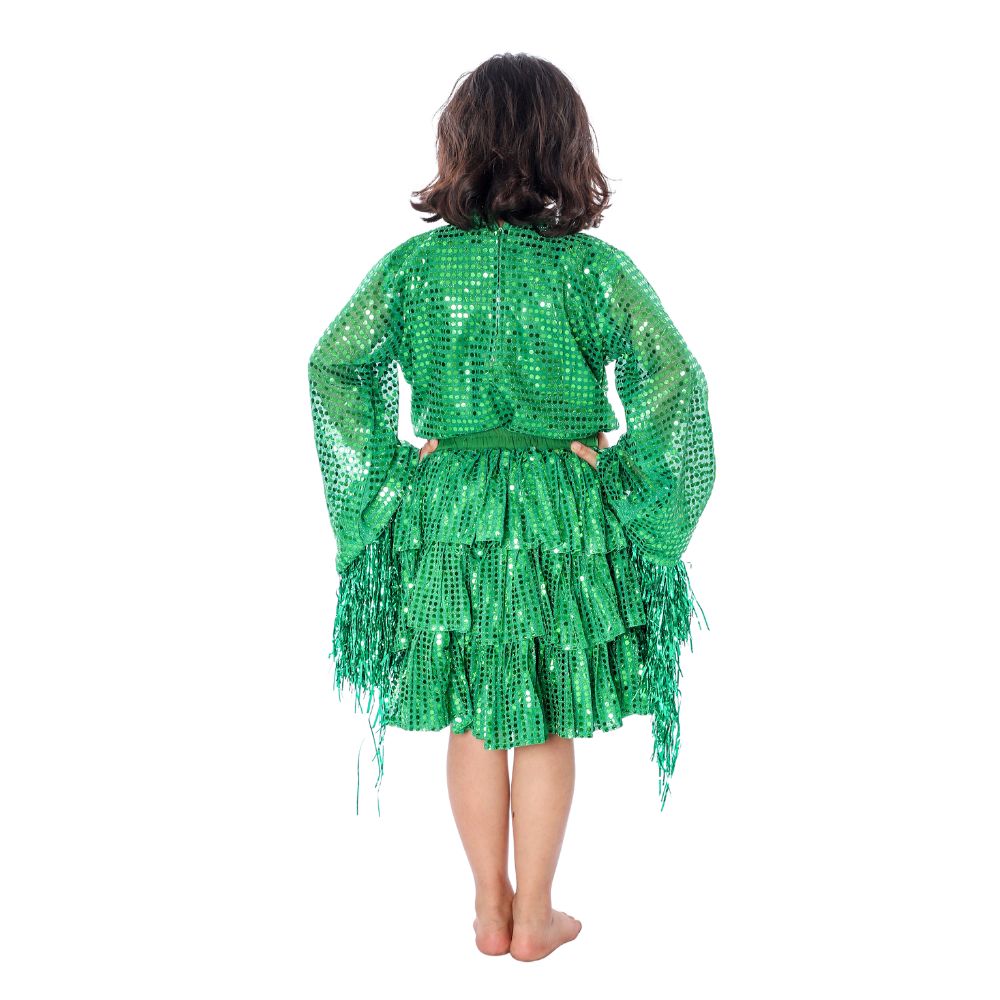 Western Dance Fancy Dress Costume Green Western Dance Fancy Dress Costume Green