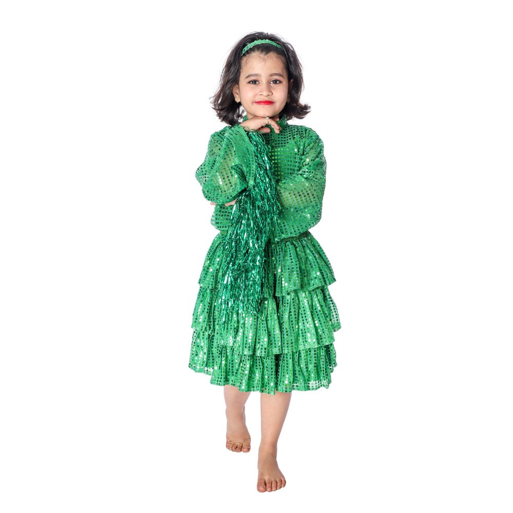 Western Dance Fancy Dress Costume Green