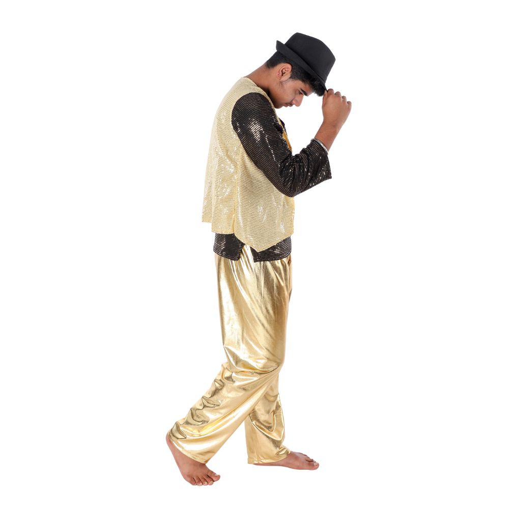 Western Dance Fancy Dress in Black & Golden Western Dance Fancy Dress in Black & Golden