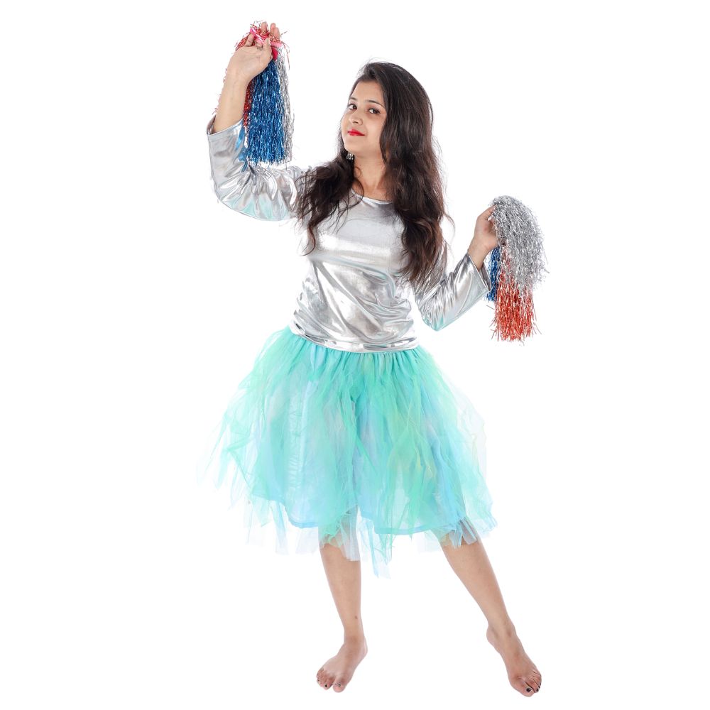 Western Dance Skirt Top Silver And Blue Western Dance Skirt Top Silver And Blue