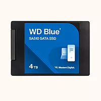 Western Digital 4TB WD Blue SA510 SATA Internal Solid State Drive SSD - SATA III 6 Gb/s, 2.5"/7mm, Up to 560 MB/s - WDS400T3B0A