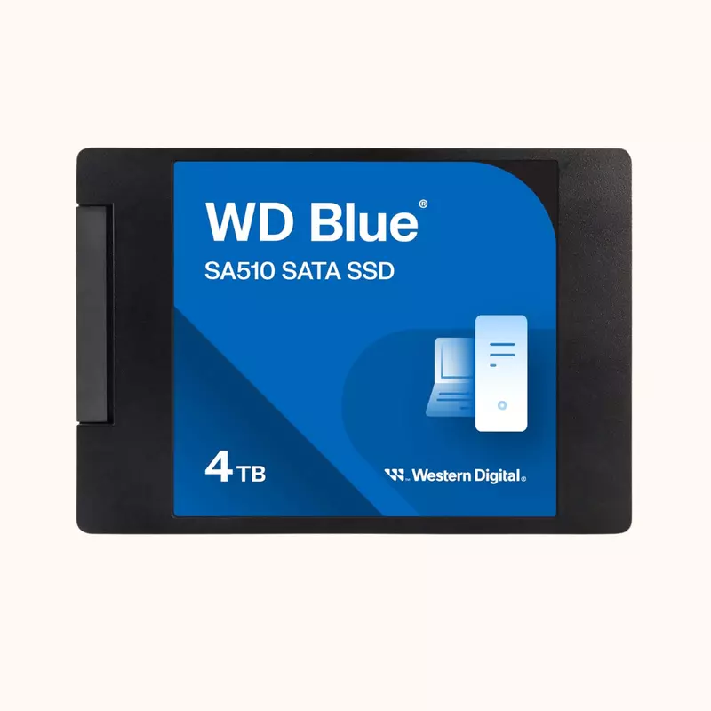 Western Digital 4TB WD Blue SA510 SATA Internal Solid State Drive SSD - SATA III 6 Gb/s, 2.5"/7mm, Up to 560 MB/s - WDS400T3B0A