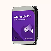 Western Digital 8TB Purple Pro Surveillance HDD, SATA 6 Gb/s, 256MB Cache, 3.5", WD8002PURP