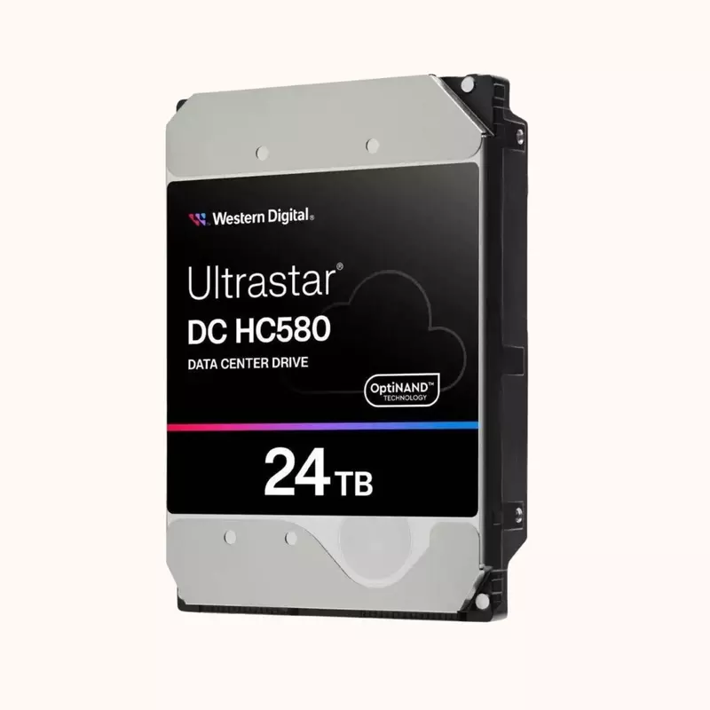 Western Digital WD Ultrastar DC HC580- Hard Drive - 24 TB - Internal - 3.5" (8.9 Cm) - SATA - WUH722424ALE6L4
