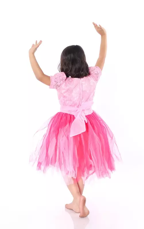 Western Dance Frock Fancy Dress Costume Pink For Girls