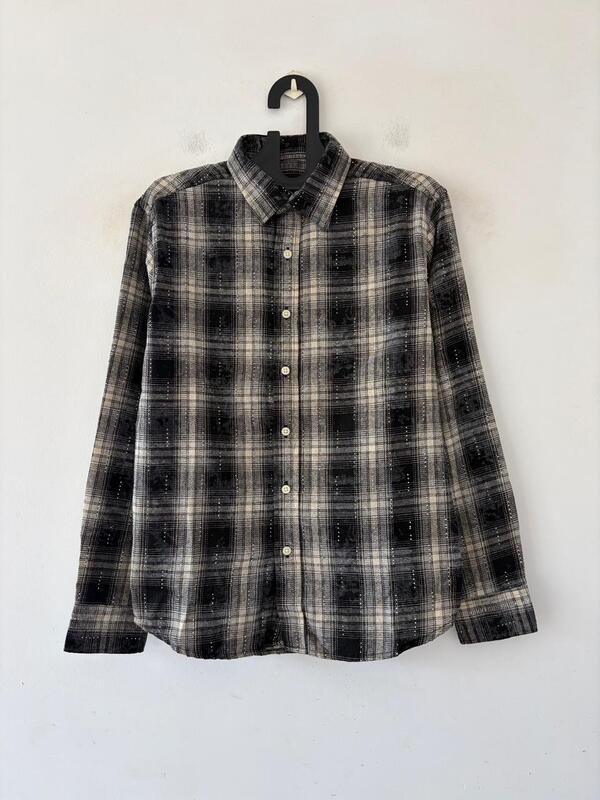 Charcoal mist check shirt