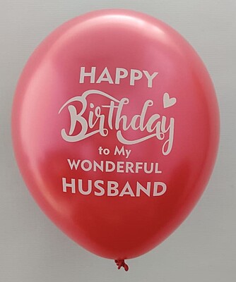 The Magic Balloons- Happy Birthday Balloons-for Husband-Multicolour Party/Decoration Balloons, Pack of 10 pcs