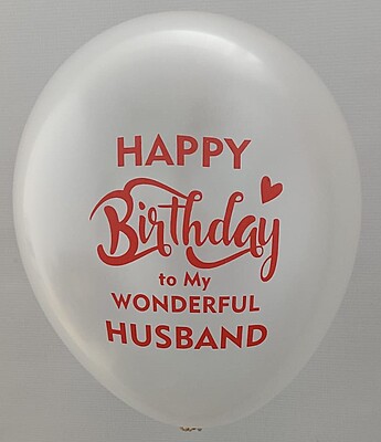 The Magic Balloons- Happy Birthday Balloons-for Husband-Multicolour Party/Decoration Balloons, Pack of 10 pcs