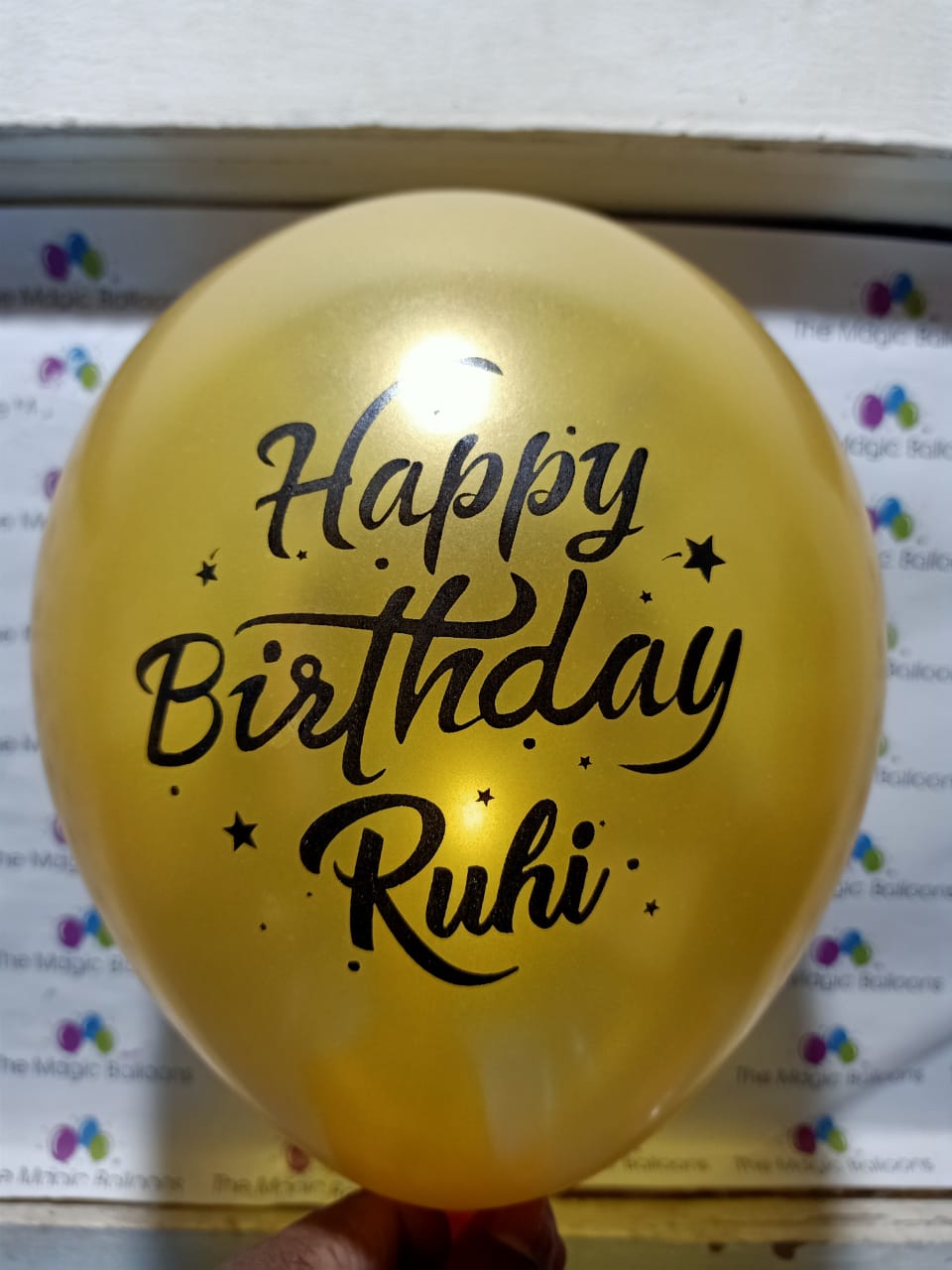 The Magic Balloons store - Personalized Name Printed Birthday Party Balloons with Birthday Boy/Girl Name( pack of 100)-Multicolored