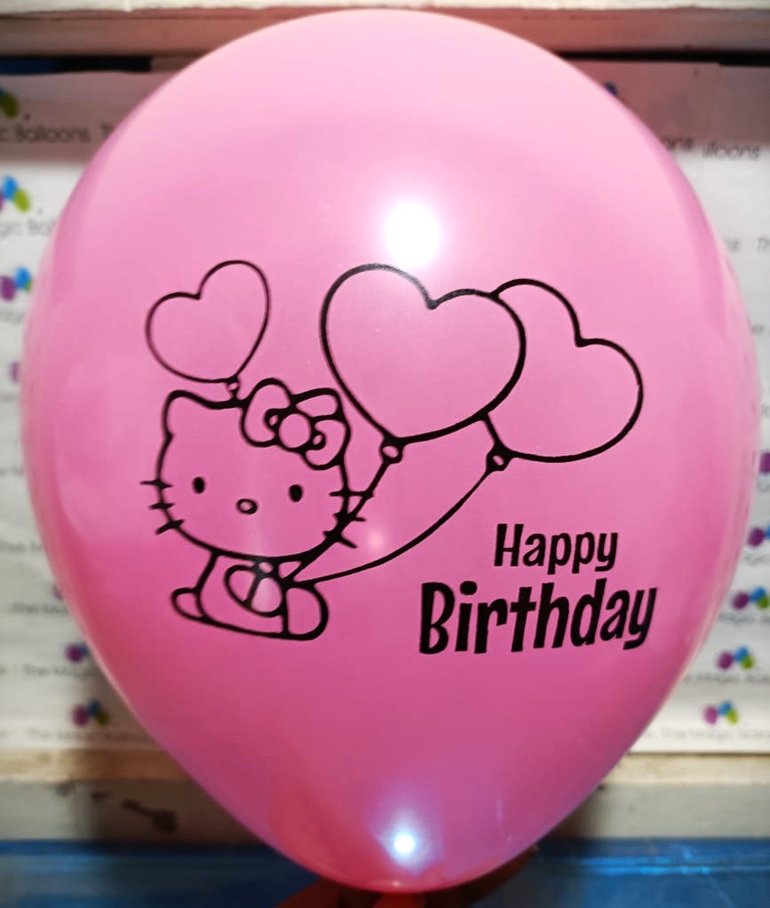 The Magic Balloons store - Personalized Name Printed Birthday Party Balloons with Birthday Boy/Girl Name( pack of 100)-Multicolored