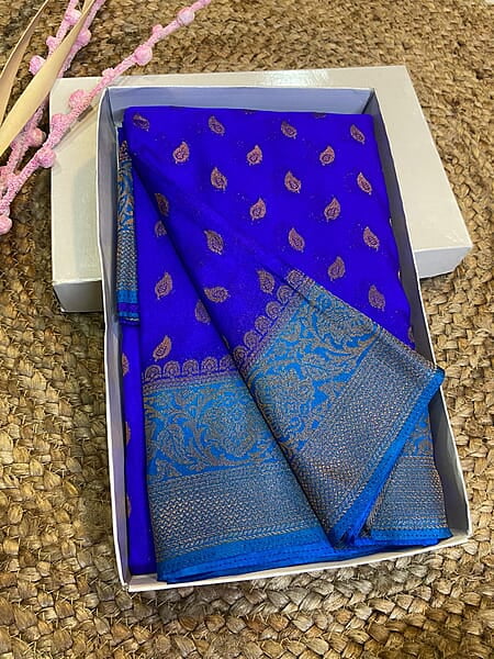 Banarasi Semi Georgette Saree With Amazing Colour