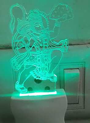 Hanuman with Sanjeevi 3d illusion light