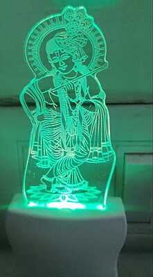 Flute Krishna 3d illusion light