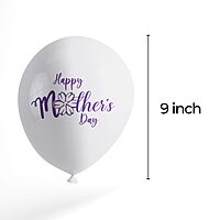 The Magic Balloon- Show Mom Your Love: Happy Mother's Day Combo Kit with 20 Printed Balloons and a Banner Pack of 21pcs