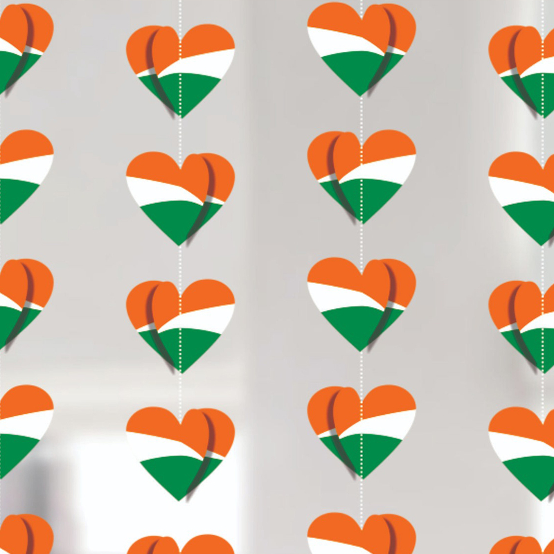 Tri Color Heart Frill