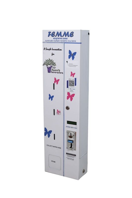 Sanitary pads vending machine Coin + UPI options