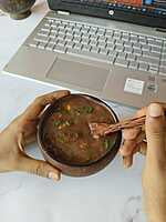 Coconut shell soup, smoothie or salad bowl with base Coconut shell soup, smoothie or salad bowl with base