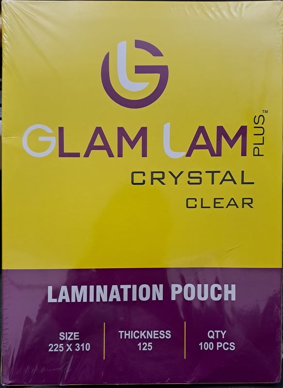Glam Lam Plus A/4 Laminating Pouches 125 Microns,