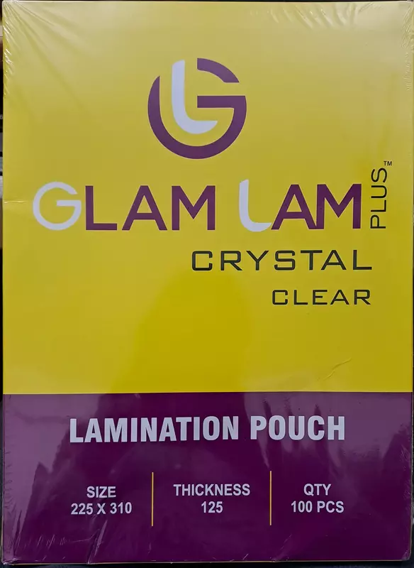 Glam Lam Plus A/4 Laminating Pouches 125 Microns,