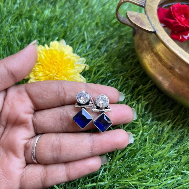 candy stone studs - dual color