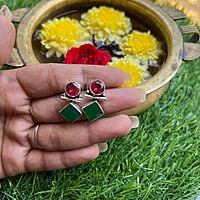 candy stone studs - dual color