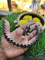 german silver simple neckpiece with cute earings