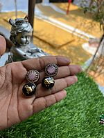 trendy victorian set - black & pale pink color with bird design