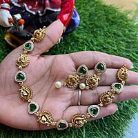 peacock design Multistone Neckpiece