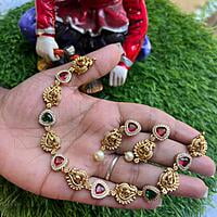 peacock design Multistone Neckpiece