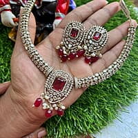 CZ stone Neckpiece with Earing