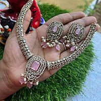 AD stone trending ruby neckpiece