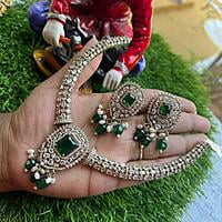 AD stone trending ruby neckpiece