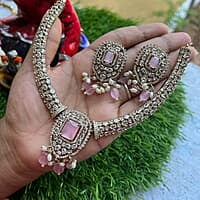 CZ stone Neckpiece with Earing