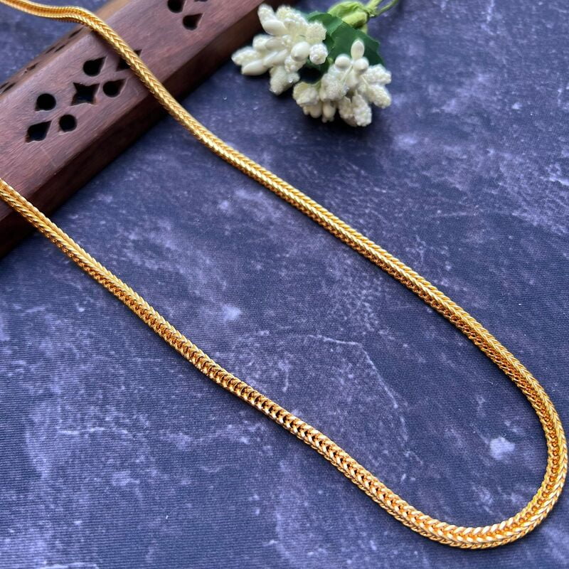 gold plated snake design chain
