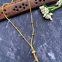 one gram gold fancy ball chain - hanging AD ball