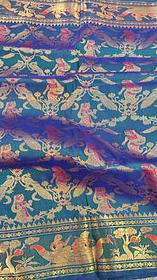 Blue green dual tone all over work Swarnachari