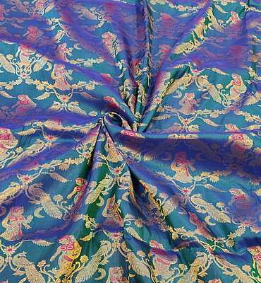 Blue green dual tone all over work Swarnachari