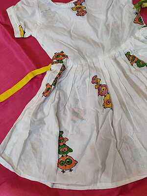 Super soft cotton hand block print quirky print summer frock