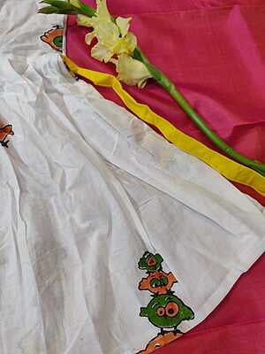 Super soft cotton baby handblock frock